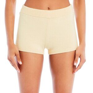 New SER.O.YA Messa Short in Eggshell yellow cream knitted